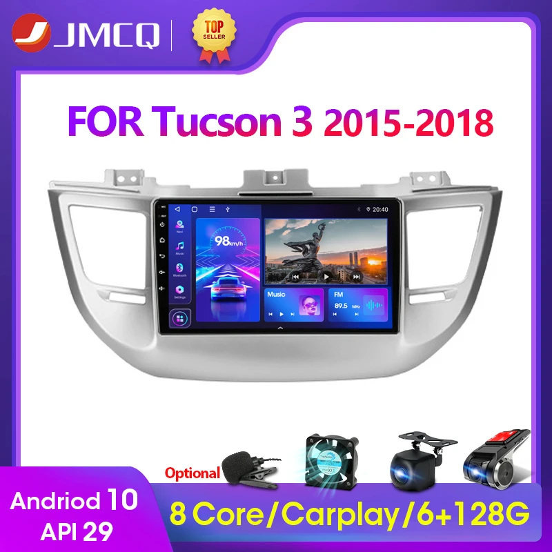 Автомагнитола JMCQ 2 Din Android 10 мультимедийный видеоплеер для Hyundai Tucson 3 IX35 2015-2018