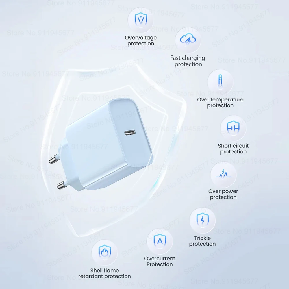 애플 아이폰용 고속 충전기, For Apple iPhone PD 35W, 14, 13, 12, 11, 15 프로 맥스 플러스, USB C 충전기, 고속 충전, 7, 8, 6, 6S, XR, XS, SE, 휴대