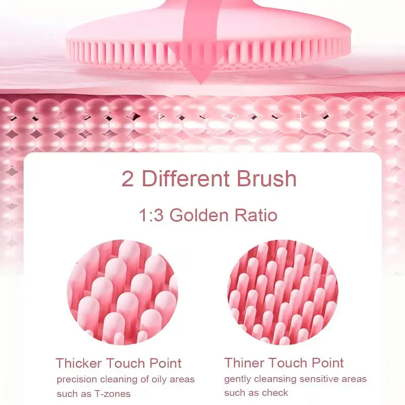 Silicone Face Cleansing Brush Electric Facial Scrubber Massager Sonic Vibration Waterproof Skin Care Tool for Pore Cleaning