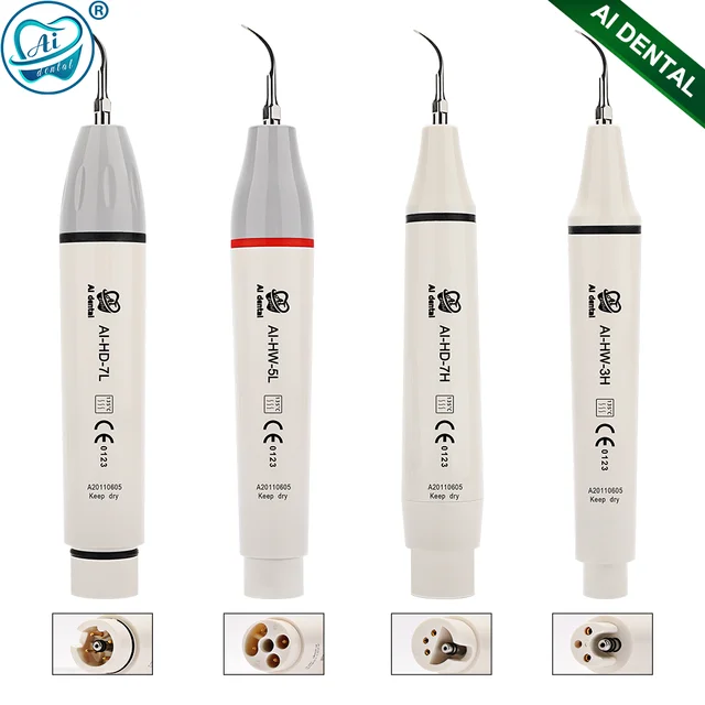 AI-HW/HD Single Water Spray LED Piezo Air Scaler Dental Handpiece Portable Teeth Whitening Surgical Tools Ultrasonic Detechable