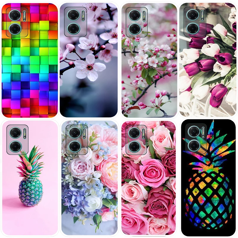 For Redmi 10 5G Case 2022 New Transparent Fashion Girls Soft Phone Cases for Xiaomi Redmi 10 5G Silicon Back Cover TPU Bumper