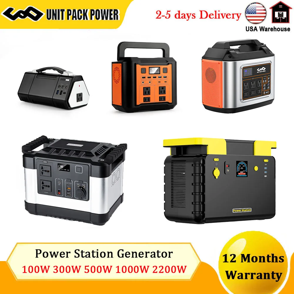 Portable Solar Generator Power Station Emergency Power Generator Energy Storage 