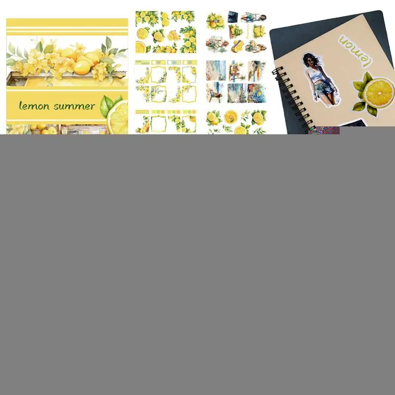 

Diary Book Reading Stickers Book Lemon Series PET Vintage Scrapbooking Stickers for Toy DIY Scrapbook Notebook Laptop Skateboard