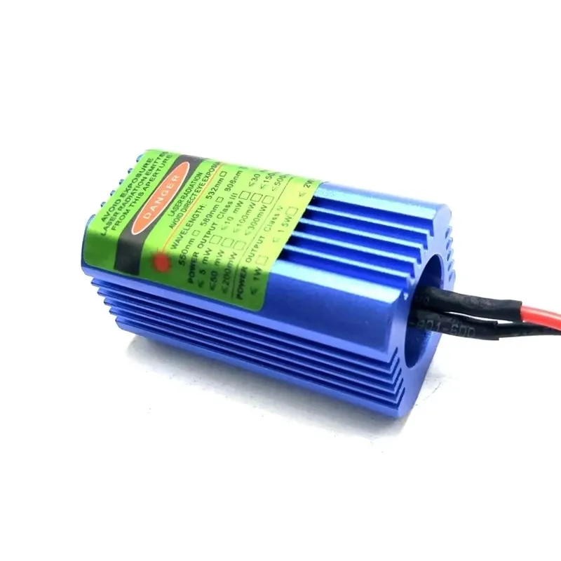 DC12V Birght Green Dot Laser 532nm 50mW Laser Diode Module Heatsink Cooling