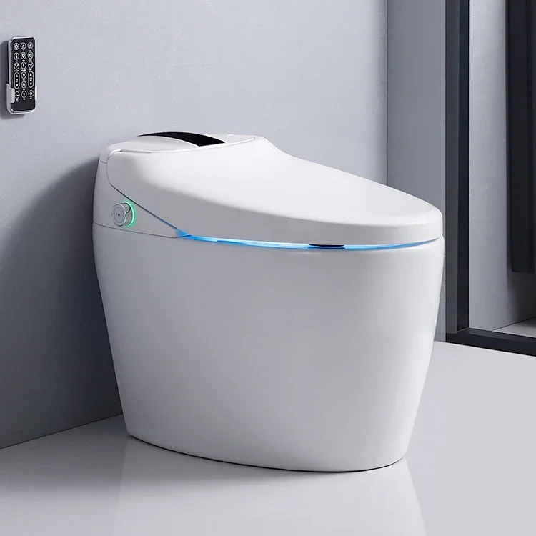 YYHC-Sanitary ware luxury modern style fully automatic operation electric bidet siphonic flush intelligent smart wc toilet 3