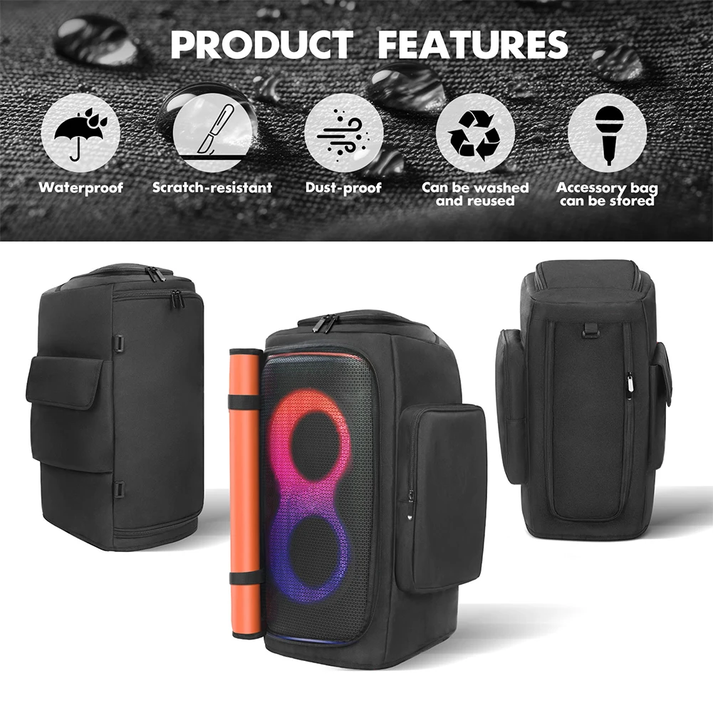 For JBL PARTYBOX 110/Club 120 Speaker Dust Cover Portable Speakers Dust Case Waterproof Double-Sided Storage Bag Zipper Closure