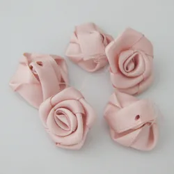 30 - Piece Set of 30MM Cloth Rosette Flower Ribbon for DIY Craft and Sewing Projects (M08 Skin)