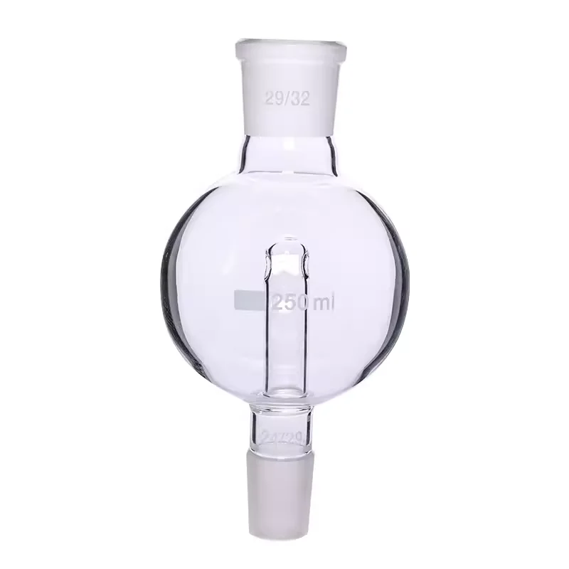 두꺼운 유리 스플래시 방지 볼 버퍼 볼, 방폭 병, 회전 증발 기기, 표준 포트 100mL, 250mL