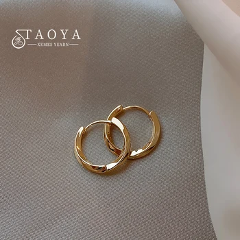 Irregular Metal Round Hoop Earrings For Women