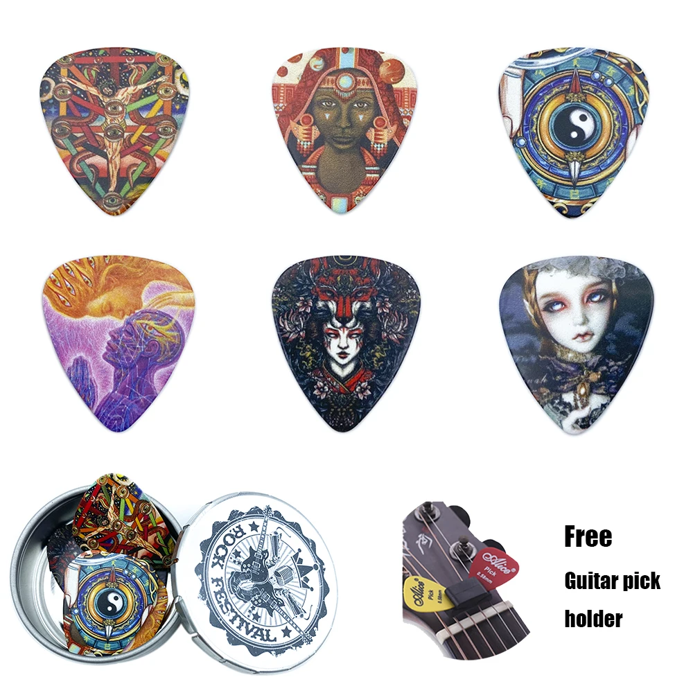 Lot De 10 Médiators Artic Monkey Pour Guitare - 10 Designs Différents - Épaisseur Moyenne, Pour Acoustique, électrique, Basse