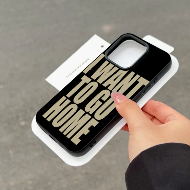 Want To Go Home Trendy Y2K Art Personalized Creative Phone Case For iPhone 16 15 14 13 12 11 Pro X XS Max 7 8 Plus 13 MINI Cover 5