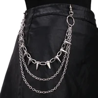 Hip Hop Punk Rock Metal Pants Waist Chain Men Women Key Chain Trousers Chain Wallet Keychain Jeans Unisex Hip-hop Jewelry Gift