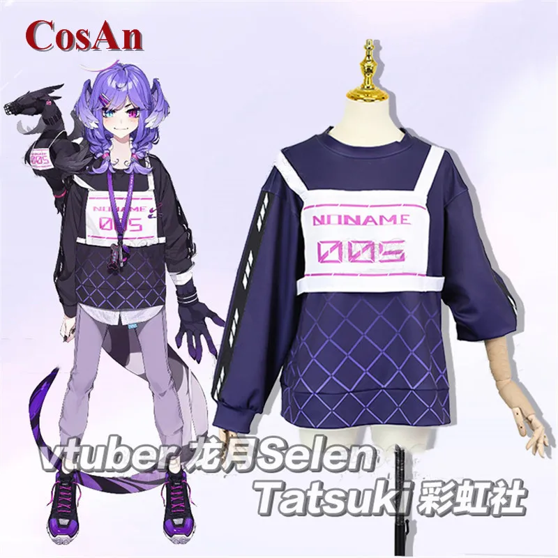 

CosAn Anime Vtuber Selen Tatsuki Cosplay Costume Sweet Lovely Hoodie Activity Party Role Play Clothing
