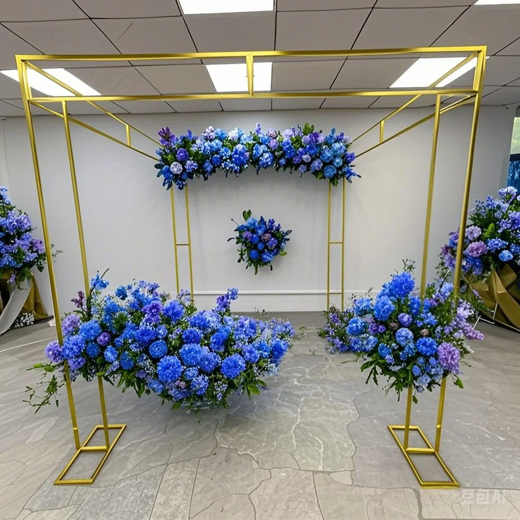 Wedding Festival Family Single-layer Truss Gilded Screen Background Frame Iron Art Golden Arch Square Scene Decoration Props