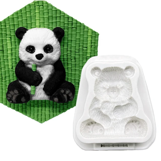 Panda Bamboo Silicone Mold Sugarcraft Chocolate Cupcake Baking Mold Fondant Cake Decorating Tools 2