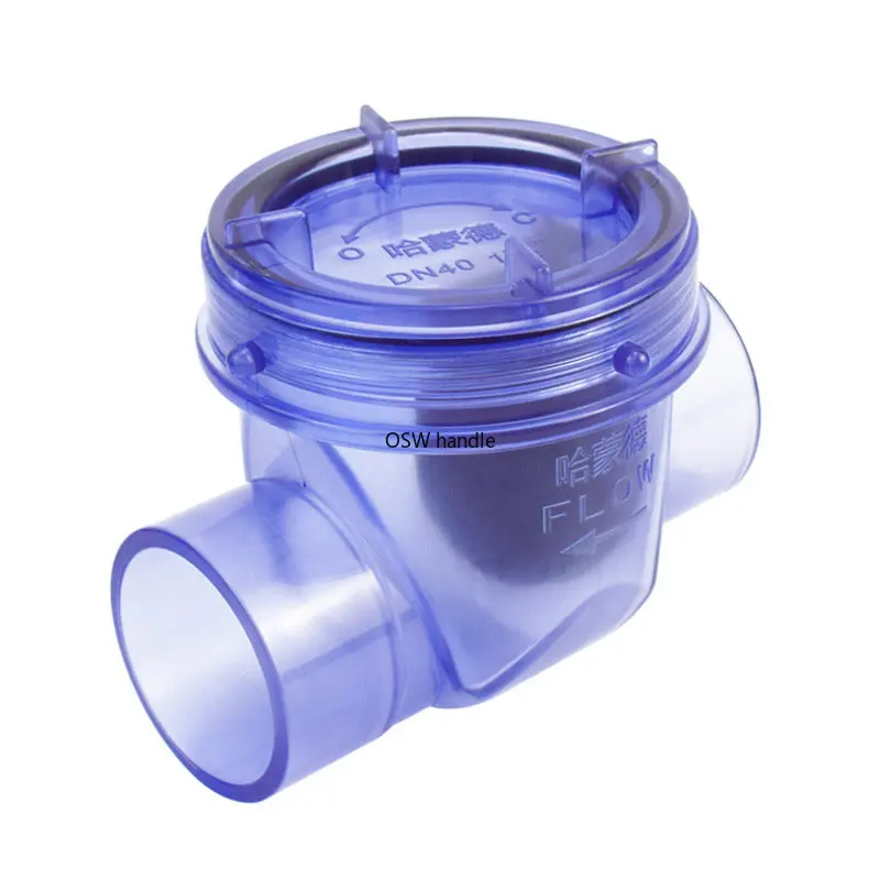1pc50mmPVCBlueTransparentCheckValveAntiBackflowCheckValve