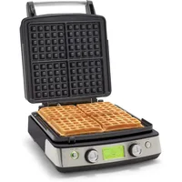 Classic waffle iron, dishwasher safe board, adjustable shadow/shrink control, no spills, easy to clean breakfast, black 1