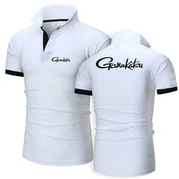 Polo d'été à manches courtes pour hommes, Streetwear imprimé Gamakatsu, décontracté, confortable, couleur unie, évacuant l'humidité, polyvalent, 2025 2