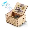 Music Box You Are My Sunshine Rotary Handle Wooden Mini Mechanical Musical Box Love Themed Manual Music Box Desktop Decoration 1