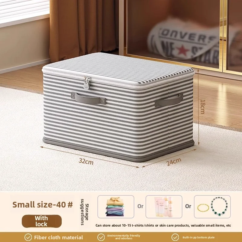 ロック可能な収納ボックス、ワードローブ内の衣類、毛布、おもちゃの整理に使用、折りたたみ式のパスワード付き収納ボックス