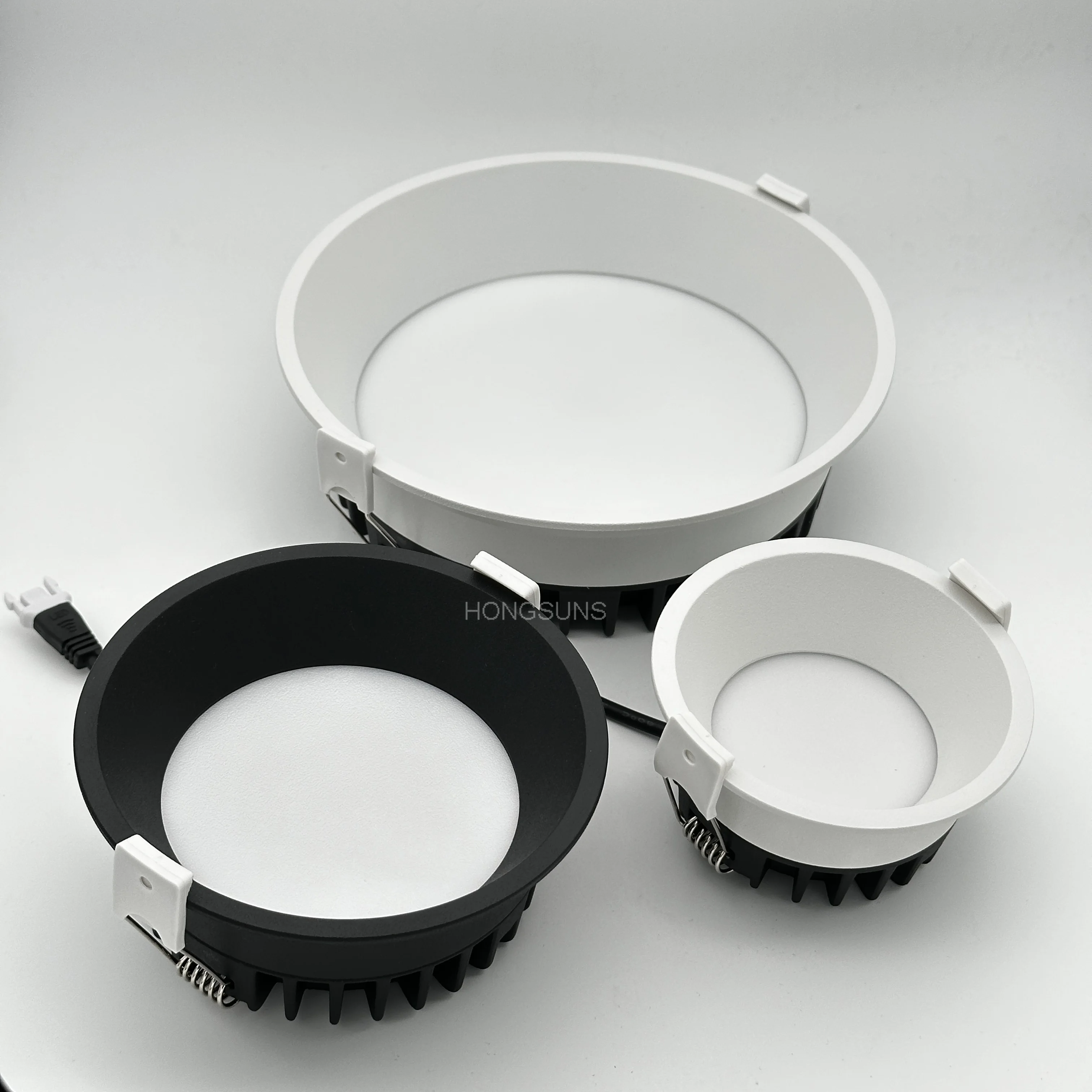 Anti-glare Recessed Downlight 85-265V Aluminium Spot Light Ceiling Lamp Black/White Home Living Room Bedroom Lighting