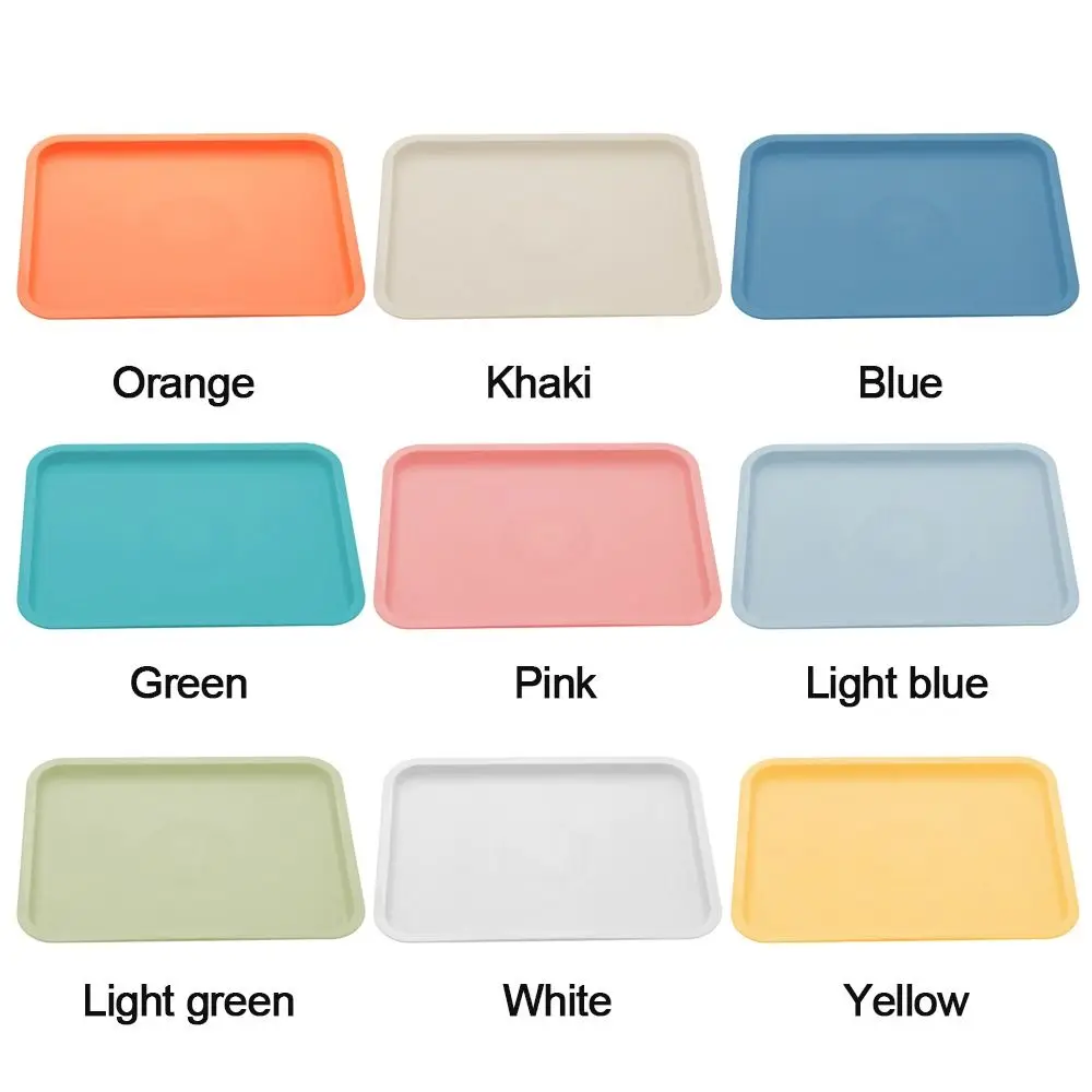 Plastic Pallet Nordic Rectangular Multiple Colors Food Bread Pan Hotel Service Household Storage Tray