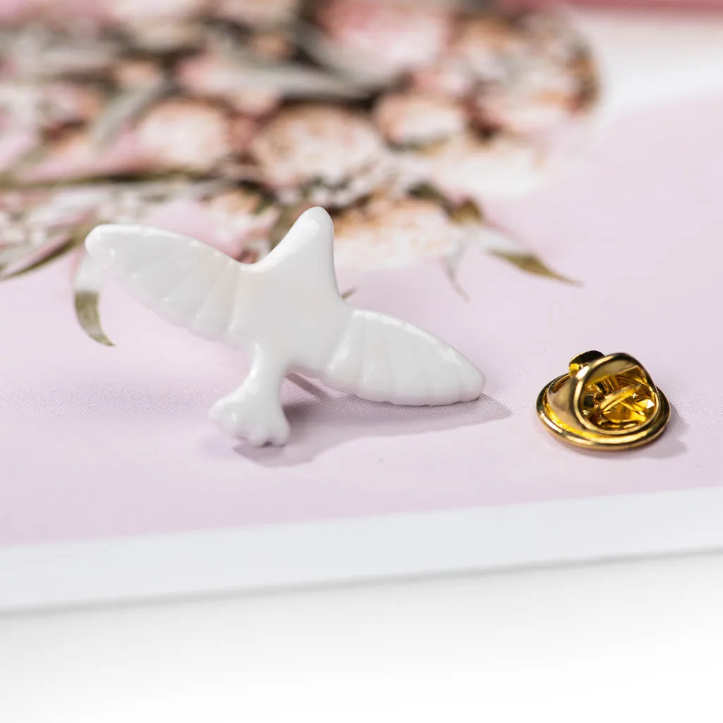 

Dove Of Peace, керамическая брошь, модная, популярная, ручная работа, ювелирное изделие, подарок студенту # FY420