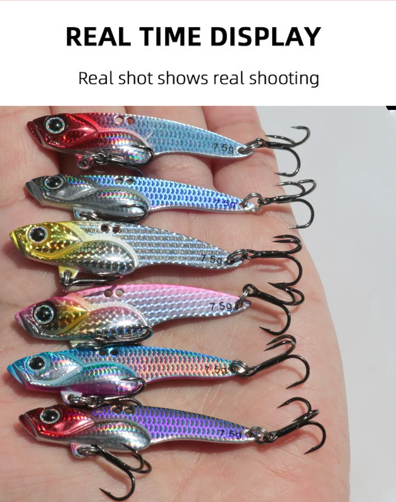 Qualität VIB Angelköder Jig 3,5-14 g künstliche Klinge Metall sinkender Spinner Vibrationsköder Swimbait Pesca für Barsch Hecht Barsch – Detail 6