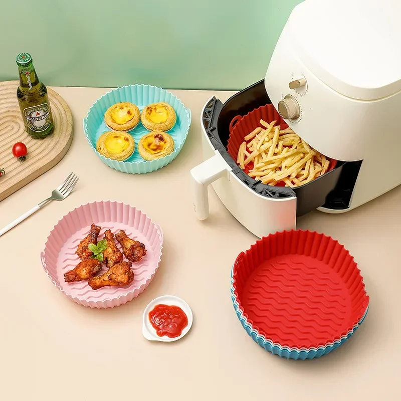 Airfryer Baking Paper Silicone BBQ Basket Mat Reusable Oven Baking pizza Tray Nonstick pot Liner Replacement Parchment Grill Pan