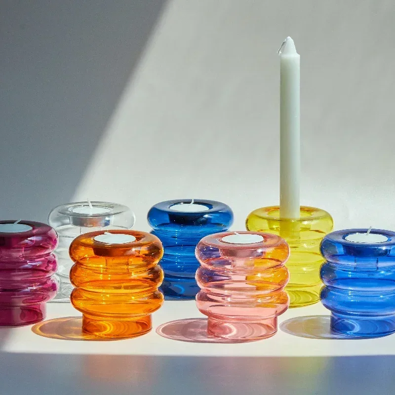 이중 목적 촛대 테이퍼 캔들 홀더 홈 웨딩 장식을위한 Tealight 촛대 파티 꽃병 테이블 센터 피스