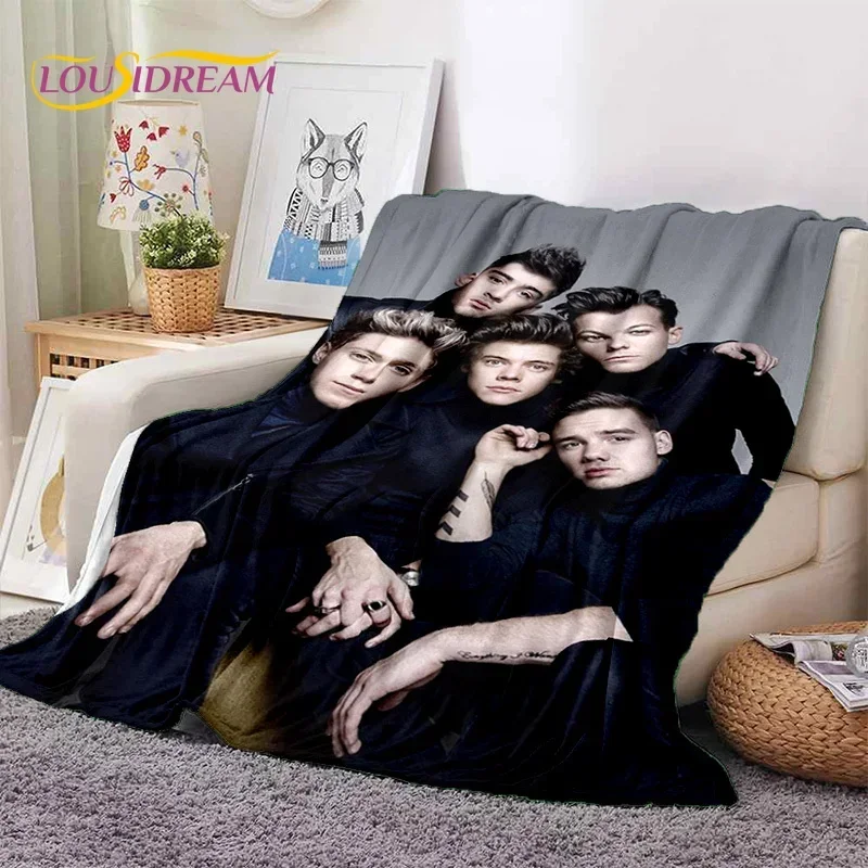 2025 Rock-One Direction Combinatio 1D Star Soft Blanket,Soft Throw Blanket for Home Bedroom Bed Sofa Picnic Travel Cover Gift 4