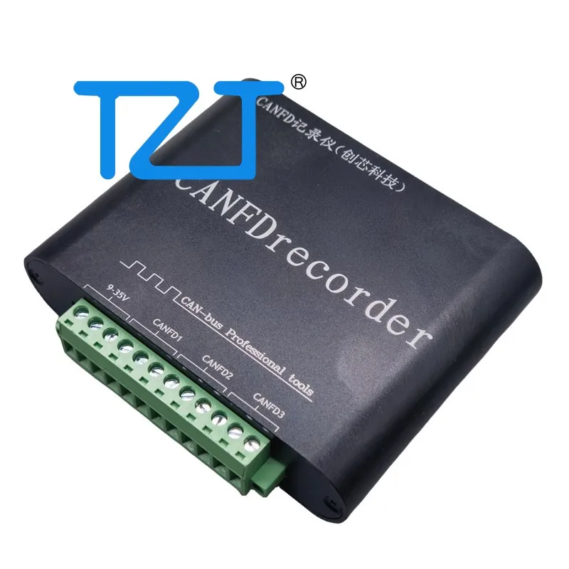 TZT CANFD 버스 데이터 녹음기, 오프라인 녹화 및 재생, 고속 복사, C타입, USB3.0, 3 채널, 10K, 5Mbps, 90 M/s