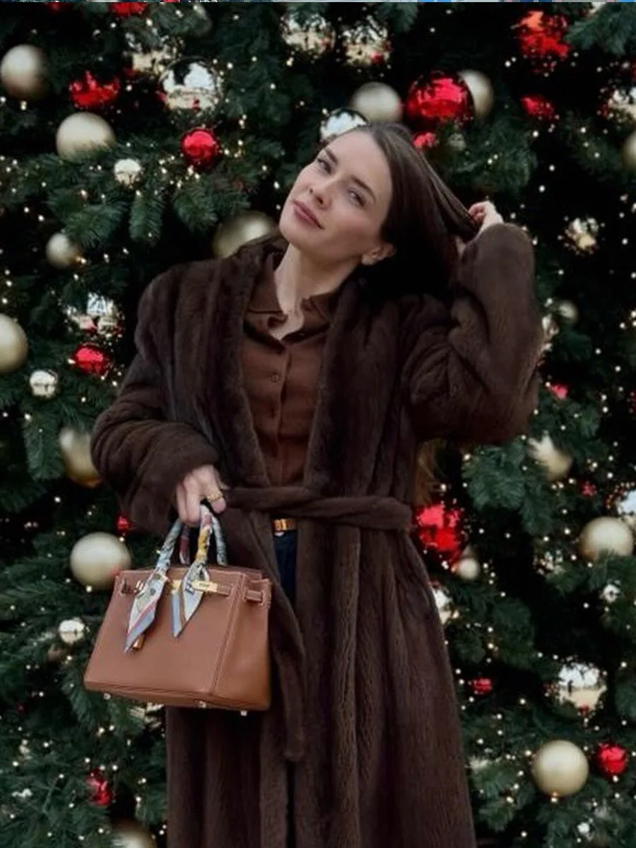Winter Long Thick Warm Faux Mink Fur Jacket Coat Women With Belt High Quality Luxury Long Mink Fur Cardigan Jacket Ladies