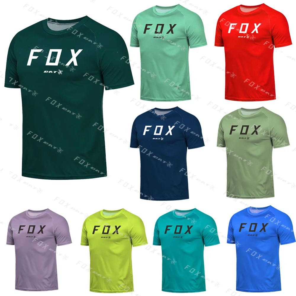 

Motocross Motorcycle Quick Dry Short Sleeve Riding Jersey DH Off-Road MTB Bat Shirt Fox Mtb Riding Jersey Men's Speed Shirt