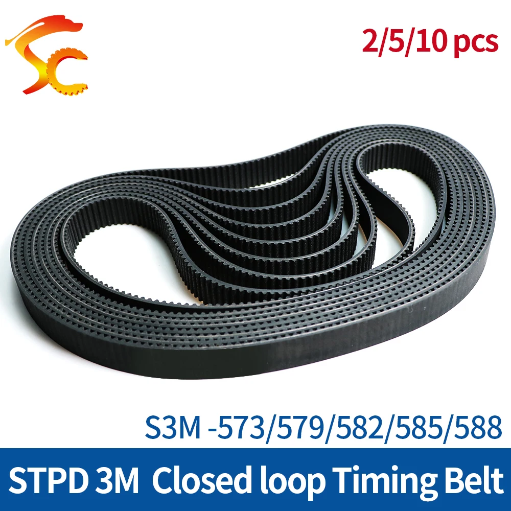 

ONEFIRE closed loop S3M Timing Belt length 573/579/582/585/588mm rubber Drive Belt width 6/10/15mm Free Shipping