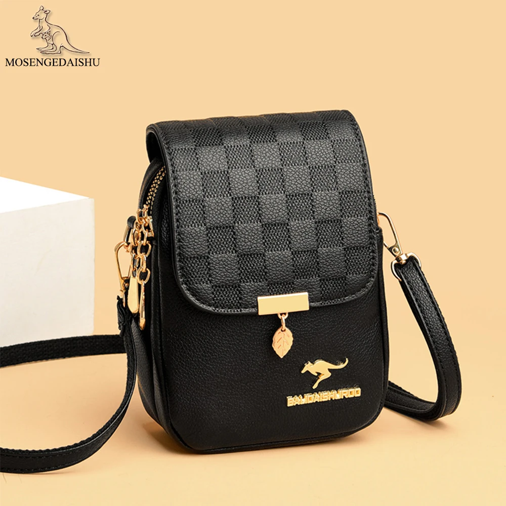 Fashion New Solid Colour Women Cross-body Bags Mobile Phone