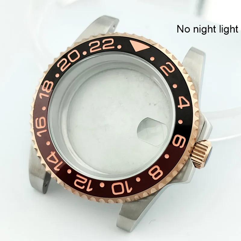 Mechanical Watch Movement Watch Movement GMT case diameter 40mm sapphire lens 50M waterproof suitable for NH34 movement assembly watch accessories parts