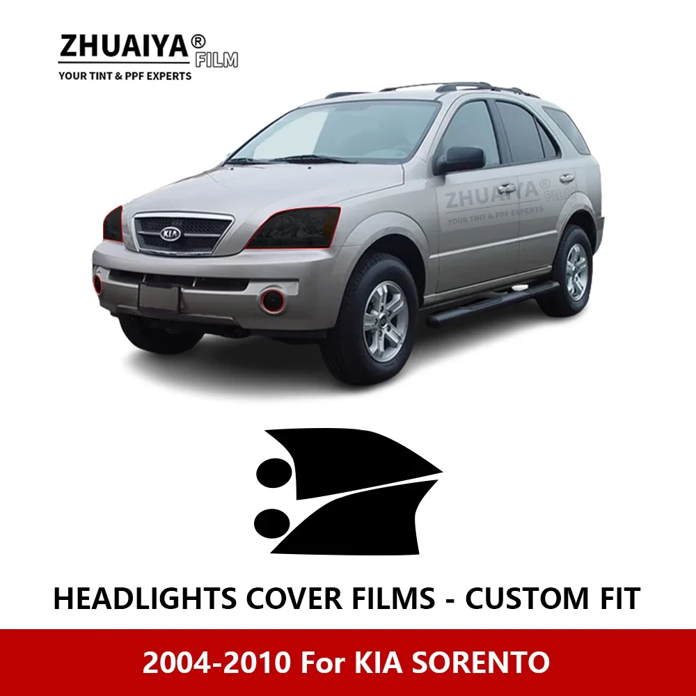 

For KIA SORENTO 2004-2010 Car Exterior Headlight Anti-scratch PPF precut Protective film Repair film Car stickers Accessories