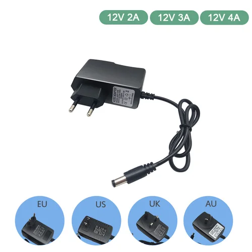 LED 전원 공급 장치, DC 12 V 전원 어댑터, 조명 변압기, LED 드라이버 어댑터, LED 스트립 조명용, 1A, 2A, 3A, 5A, 6A, 8A 4