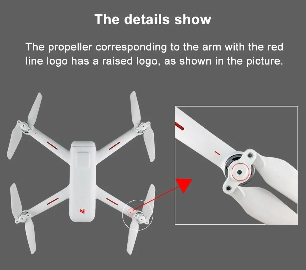 ZHIPAIJI 4PCS Suitable for FIMI A3 RC Quadcopter Accessories Foldable CW / CCW Propeller