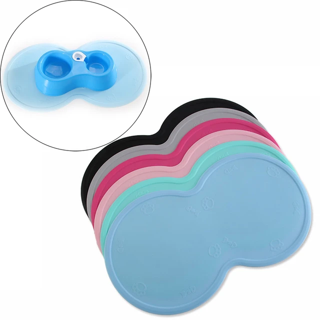 Pet Dog Puppy Cat Feeding Mat Pad Cute Cloud Shape Silicone Dish Bowl Food  Feed