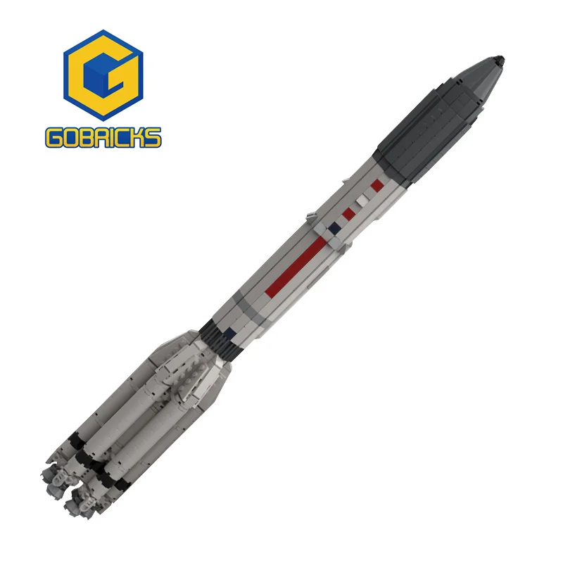 

MOC-39838 Proton M (1:110 Saturn V scale) Heavy Launch Vehicle Rocket Building Blocks Set Artificial Universe Bricks Toys Gift