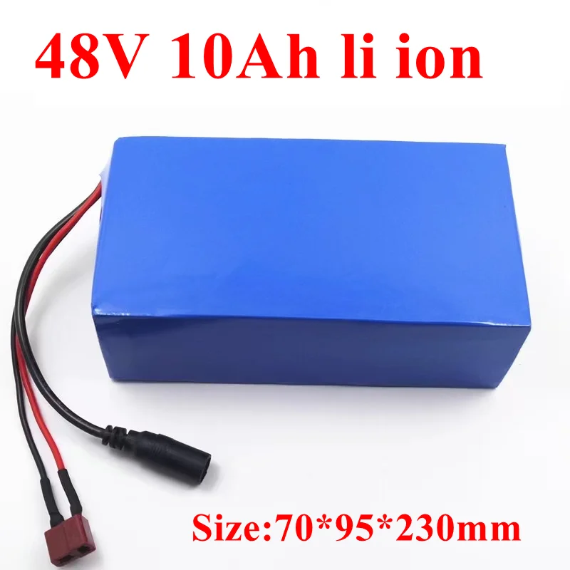Batteria Agli Ioni Di Litio 48V 10Ah 18650 Batteria Agli Ioni Di Litio Bms Per 500W 350W E-Bike Scooter Golf Cart Go Cart Bicicletta + Caricatore 2A