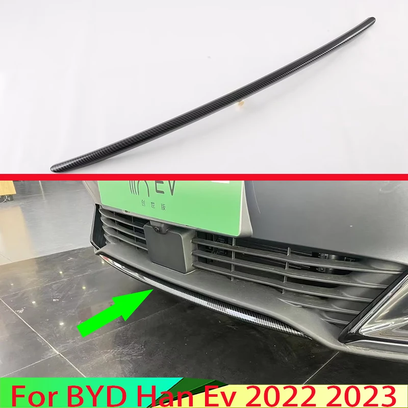 

Для BYD Han Ev Dm 2022 2023 автомобильные аксессуары ABS хромированный перед бампером чехол для бампера щит молдинг Нижняя решетка