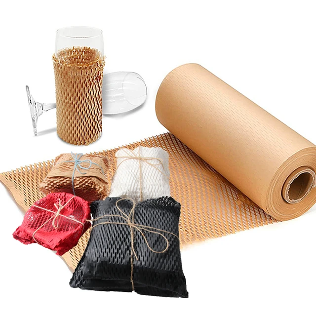Honeycomb Cushioning Packing Paper, Brown Wrapping Paper Roll for Packing -  AliExpress