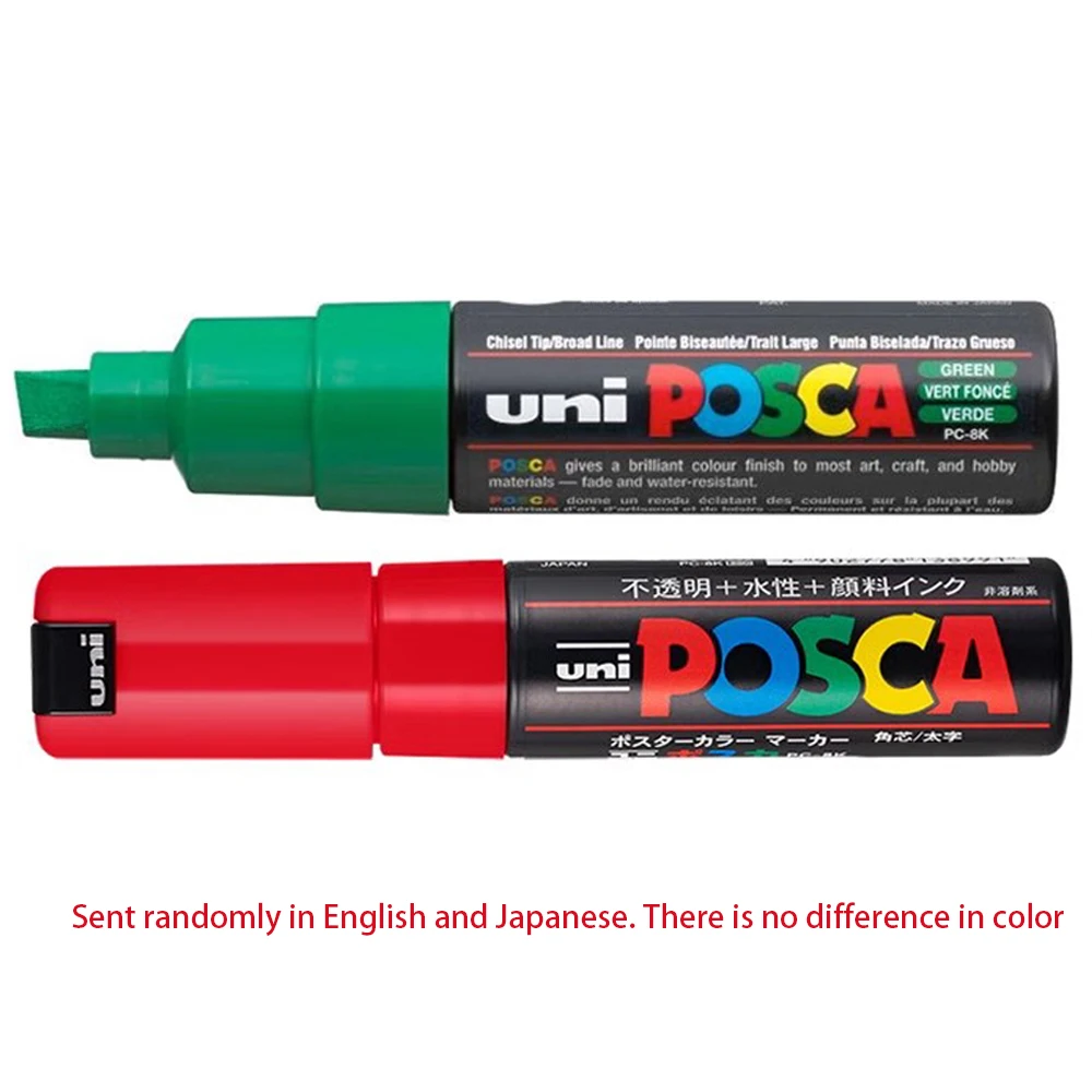 UNI POSCA Marker Pen PC-8K POP Advertising Poster Graffiti Pen 8mm Manga Painting Hand-painted Permanent Marker Art Supplies 4
