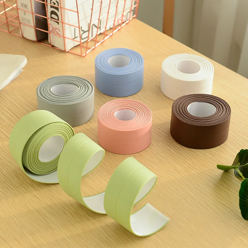 Self-adhesive Adhesive Waterproof Sticker PVC Sealing Strip Seam Sealer Kitchen Gap Bathroom Corner Wall Sealing Strip