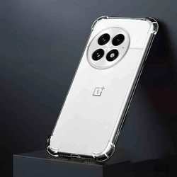 Luxury Shockproof Transparent Silicone Phone Case with Original Lens Protection for OnePlus 13 (Clear)