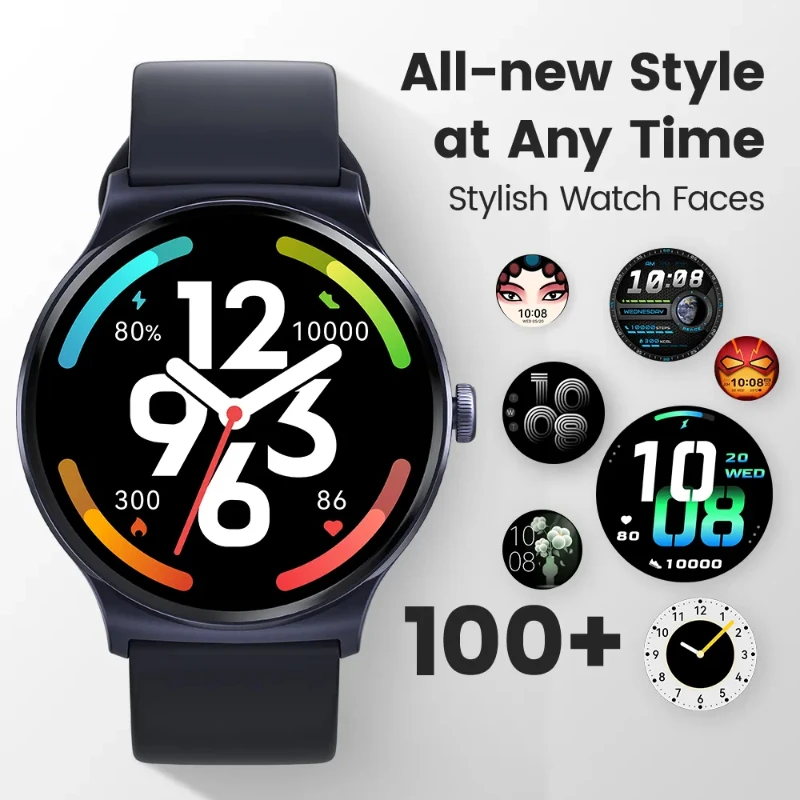 

Smart Watch 100+Exercise Mode Smart Watch Heart Rate Blood Oxygen Monitoring Sleep Stress Exercise Watch Suitable for Solar Lite