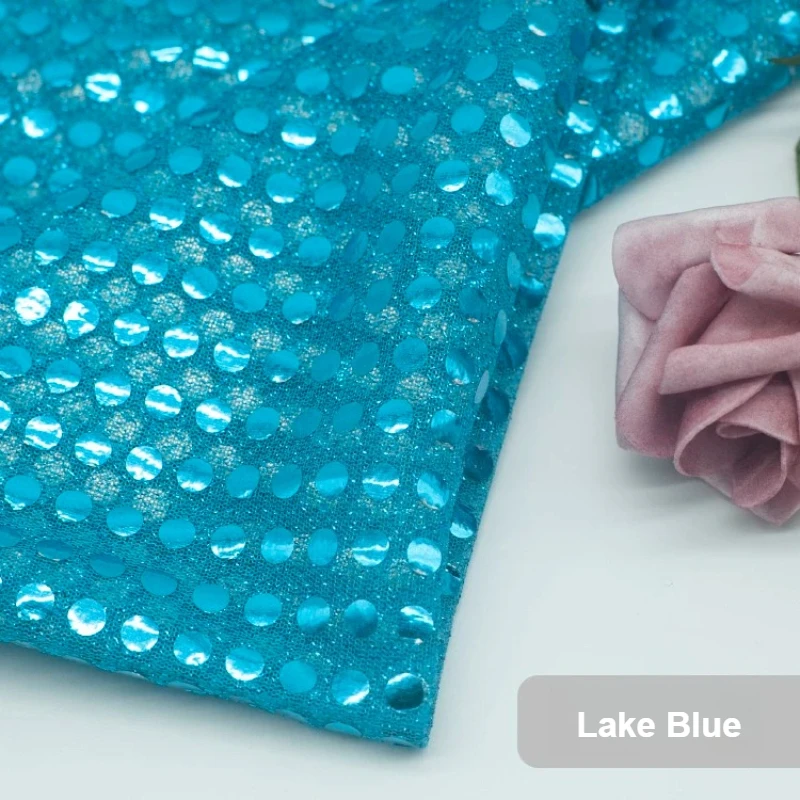 Sparkling Colorful 6mm Sequin Mesh Fabric for Weddings, Events & DIY Projects